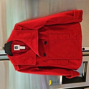 💕GAP💕 Cropped Length Pea Coat ~ Red Small
